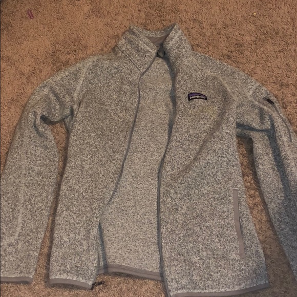 patagonia grey zip up